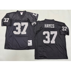 Men Las Vegas Raiders 37 Lester Hayes Black Throwback Stitched Football Jersey