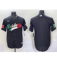 Men Las Vegas Raiders Blank Black Mexico Cool Base Stitched Baseball Jersey Men Las Vegas Raiders Blank Black Mexico Cool Base Stitched Baseball Jersey