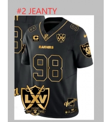 Men Los Vegas Raiders #2 Ashton Jeanty Black Gold 2025 Stitched Jersey Men Los Vegas Raiders #2 Ashton Jeanty Black Gold 2025 Stitched Jersey