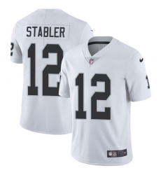Nike Raiders #12 Kenny Stabler White Mens Stitched NFL Vapor Untouchable Limited Jersey Nike Raiders #12 Kenny Stabler White Mens Stitched NFL Vapor Untouchable Limited Jersey