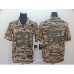 Raiders 28 Josh Jacobs 2018 Camo Salute To Service Limited Jersey