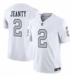 Youth Las Vegas Raiders 2 Ashton Jeanty White 2025 F U S E  Vapor Stitched Football Jerseys