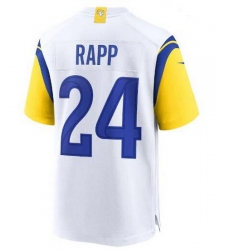 Men Los Angeles Rams #24 Taylor Rapp White Stitched Football Limited Jersey Men Los Angeles Rams #24 Taylor Rapp White Stitched Football Limited Jersey