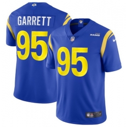 Men Los Angeles Rams  95 Myles Garrett Royal 2026 Vapor Limited Stitched Football Jersey