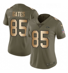 Womens Nike Los Angeles Chargers 85 Antonio Gates Limited OliveGold 2017 Salute to Service NFL Jersey Womens Nike Los Angeles Chargers 85 Antonio Gates Limited OliveGold 2017 Salute to Service NFL Jersey