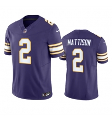 Men Minnesota Vikings 2 Alexander Mattison Purple 2023 F U S E Vapor Untouchable Limited Stitched Jersey Men Minnesota Vikings 2 Alexander Mattison Purple 2023 F U S E Vapor Untouchable Limited Stitched Jersey