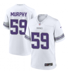 Men Minnesota Vikings #59 Nike Byron Murphy Jr. White Silver Stitched Jersey Men Minnesota Vikings #59 Nike Byron Murphy Jr. White Silver Stitched Jersey