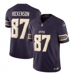 Men Minnesota Vikings  87 T J  Hockenson Deep Purple 2026 F U S E  Rivalries Collection Limited Stitched Football Jersey