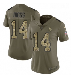 Womens Nike Minnesota Vikings 14 Stefon Diggs Limited OliveCamo 2017 Salute to Service NFL Jersey Womens Nike Minnesota Vikings 14 Stefon Diggs Limited OliveCamo 2017 Salute to Service NFL Jersey