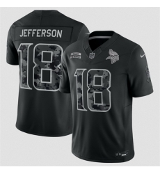 Youth Minnesota Vikings  18 Justin Jeffersonlack 2026 Salute to Service Limited Stitched Football Jersey