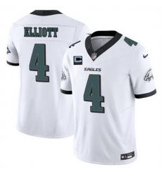 Men Philadelphia Eagles 4 Jake Elliott White 2025 F U S E  With 4 Star C Patch Vapor Untouchable Limited Stitched Football Jersey