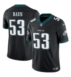 Men Philadelphia Eagles 53 Zack Baun Black 2025 F U S E  Vapor Untouchable Limited Throwback Stitched Football Jersey