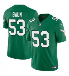 Men Philadelphia Eagles 53 Zack Baun Kelly Green 2025 F U S E  Vapor Untouchable Limited Throwback Stitched Football Jersey