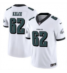 Men Philadelphia Eagles 62 Jason Kelce White 2024 F U S E Vapor Untouchable Limited Stitched Football Jersey Men Philadelphia Eagles 62 Jason Kelce White 2024 F U S E Vapor Untouchable Limited Stitched Football Jersey