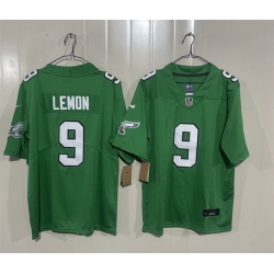 Men Philadelphia Eagles  9 Makai Lemon Kelly Green 2026 Draft Vapor Untouchable Limited Throwback Stitched Football Jersey