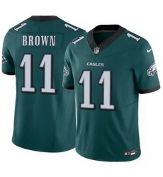 Men Philadelphia Eagles A.J. Brown #11 Green F U S E Stitched NFL Jersey Men Philadelphia Eagles A.J. Brown #11 Green F U S E Stitched NFL Jersey