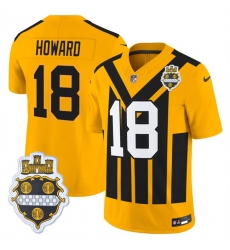 Men Pittsburgh Steelers 18 Will Howard Gold 1933 F U S E Throwback Alternate Football Stitched Football Jersey Men Pittsburgh Steelers 18 Will Howard Gold 1933 F U S E Throwback Alternate Football Stitched Football Jersey