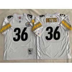 Men Pittsburgh Steelers 36 Jerome Bettis White Vapor Limited Stitched Football Jersey