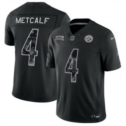 Men Pittsburgh Steelers 4 DK Metcalf Black F U S E 2026 Salute to Service Limited Stitched Football Jersey
