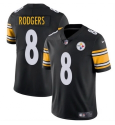 Men Pittsburgh Steelers 8 Aaron Rodgers Black 2025 Vapor Limited Stitched Football Jersey Men Pittsburgh Steelers 8 Aaron Rodgers Black 2025 Vapor Limited Stitched Football Jersey