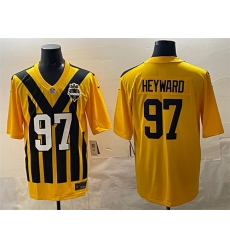 Men's Pittsburgh Steelers #97 Cameron Heyward Gold 1933 Throwback Alternate Stitched Football Jersey