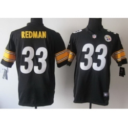 Nike Pittsburgh Steelers 33 Isaac Redman Black Game NFL Jersey