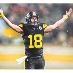 Steelers #18 Will HOWARD Rush 2025 Draft Black Jersey