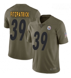 Steelers #39 Minkah Fitzpatrick Olive Youth Stitched Football Limited 2017 Salute to Service Jersey Steelers #39 Minkah Fitzpatrick Olive Youth Stitched Football Limited 2017 Salute to Service Jersey