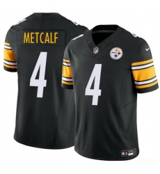 Youth Pittsburgh Steelers 4 DK Metcalf Black 2023 F U S E  Vapor Untouchable Limited Stitched Football Jersey