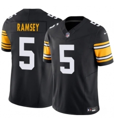 Youth Pittsburgh Steelers 5 Jalen Ramsey Black 2024 F U S E  Alternate Vapor Untouchable Limited Stitched Football Jersey