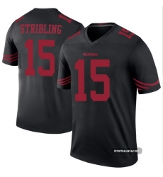 Men San Francisco 49ers 15 De Zhaun Stribling Black  F U S E Stitched Football Jersey