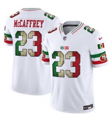 Men San Francisco 49ers 23 Christian McCaffrey White 2025 F U S E  Mexico Vapor Limited Stitched Football Jersey