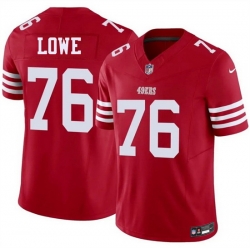 Men San Francisco 49ers  76 Vederian Lowe Red 2026 F U S E  Vapor Untouchable Limited Stitched Football Jersey