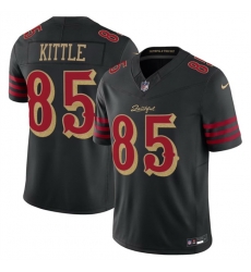 Men San Francisco 49ers 85 George kittle Black 2025 F U S E Rivalries Vapor Limited Stitched Football Jersey