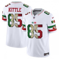 Men San Francisco 49ers 85 George kittle White 2025 F U S E  Mexico Vapor Limited Stitched Football Jersey