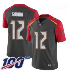 Buccaneers 12 Chris Godwin Gray Men Stitched Football Limited Inverted Legend 100th Season Jersey Buccaneers 12 Chris Godwin Gray Men Stitched Football Limited Inverted Legend 100th Season Jersey