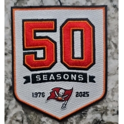 Tampa Bay Buccaneers 50TH Anniversary Patch White Biaog