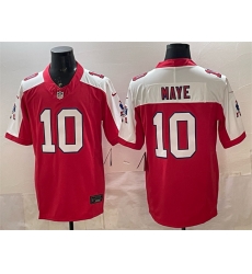 Men New England Patriots 10 Drake Maye Red Alternate F U S E Throwback Vapor Limited Stitched Football Jersey Men New England Patriots 10 Drake Maye Red Alternate F U S E Throwback Vapor Limited Stitched Football Jersey