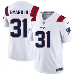 Men New England Patriots  31 Kevin Byard III White 2026 F U S E  Vapor Limited Stitched Football Jersey
