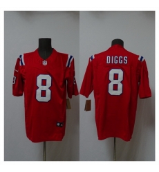 Men New England Patriots 8 Stefon Diggs Red 2025 Vapor Limited Stitched Football Jersey Men New England Patriots 8 Stefon Diggs Red 2025 Vapor Limited Stitched Football Jersey