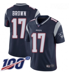 Patriots 17 Antonio Brown Navy Blue Team Color Men Stitched Football 100th Season Vapor Limited Jersey Patriots 17 Antonio Brown Navy Blue Team Color Men Stitched Football 100th Season Vapor Limited Jersey