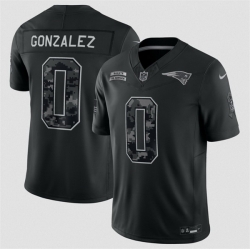 Youth New England Patriots  0 Christian Gonzalez Black 2026 Salute to Service Limited Stitched Football Jersey