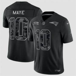 Youth New England Patriots  10 Drake Maye Black 2026 Salute to Service Limited Stitched Football Jersey