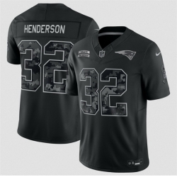 Youth New England Patriots  32 TreVeyon Henderson Black 2026 Salute to Service Limited Stitched Football Jersey