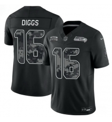 Men Seattle Seahawks 16 Trevon Diggs Black F U S E 2026 Salute to Service Limited Stitched Football Jersey