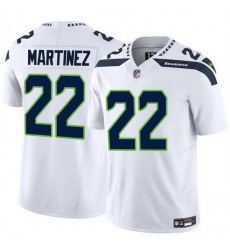 Men Seattle Seahawks 22 Damien Martinez White 2025 F U S E Vapor Untouchable Limited Stitched Football Jersey Men Seattle Seahawks 22 Damien Martinez White 2025 F U S E Vapor Untouchable Limited Stitched Football Jersey