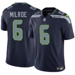 Men Seattle Seahawks 6 Jalen Milroe Navy 2025 Draft F U S E  Vapor Untouchable Limited Stitched Football Jersey