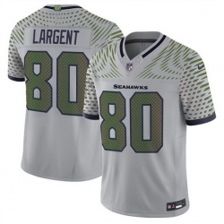 Men Seattle Seahawks 80 Steve Largent Grey 2025 F U S E Rivalries Vapor Untouchable Limited Stitched Football Jersey