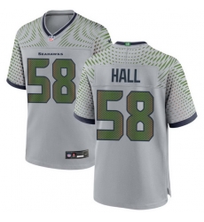 Seattle Seahawks 58 Derick Hall Grey 2025 F U S E Rivalries Vapor Untouchable Limited Stitched Football Jersey