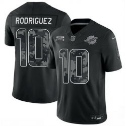 Men Miami Dolphins 10 Jacob Rodriguez Black F U S E 2026 Salute to Service Limited Stitched Football Jersey